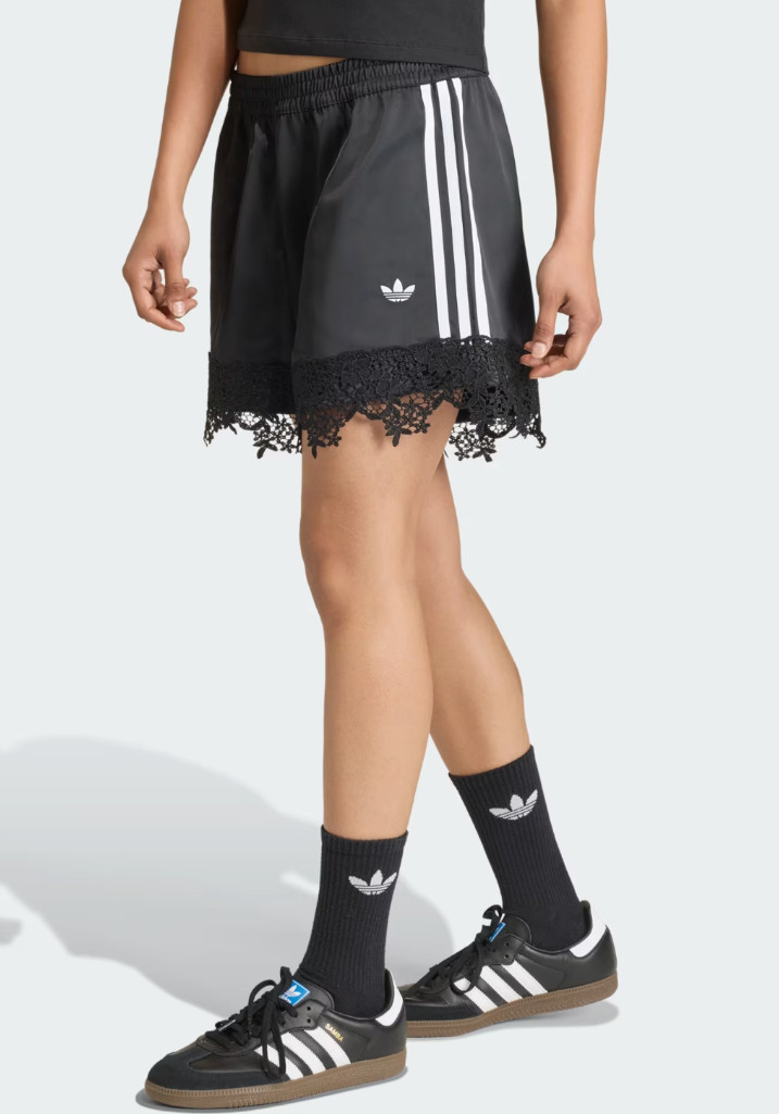 adidas Originals Satin Lace Loose Shorts Women Lifestyle Casual AsiaFit LD1813