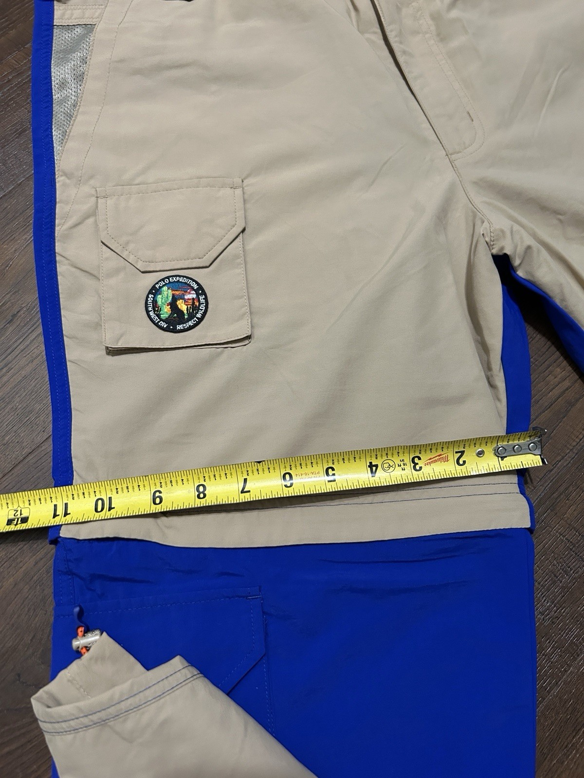 POLO RALPH LAUREN CONVERTIBLE WATER-RESISTANT WINDBREAKER PANTS TO SHORTS LARGE