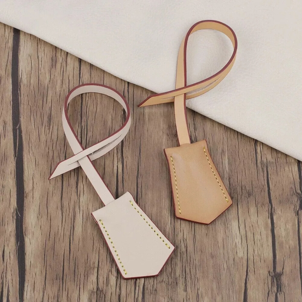 Handmade Real Vachetta Cowhide Leather Luggage Key Bell Tag Handbags Accessory