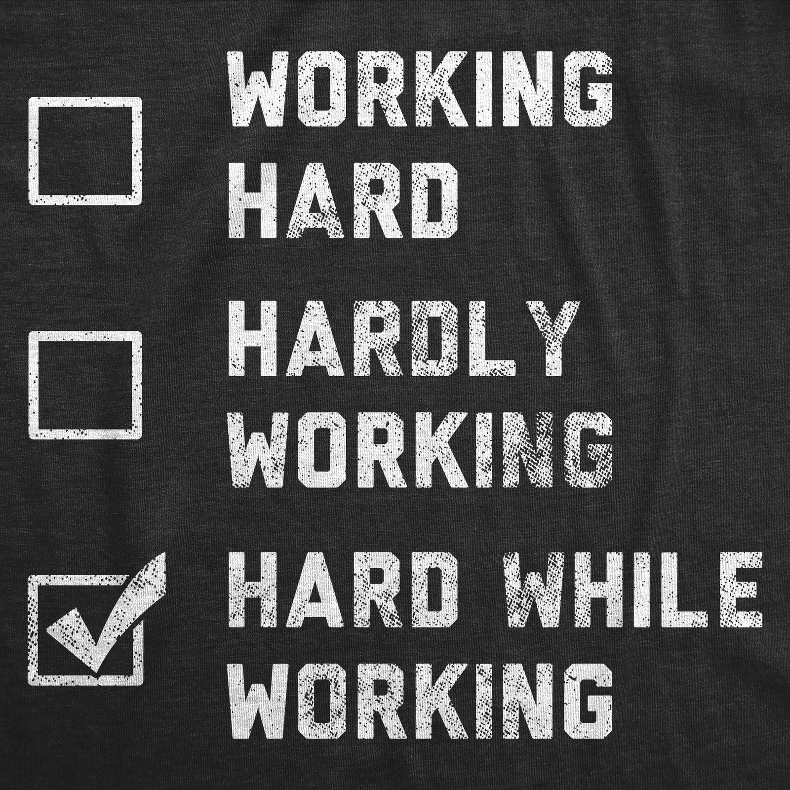 Mens Funny T Shirts Hard While Working Checklist Sarcastic Adult Joke Graphic