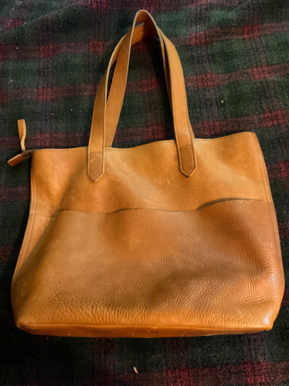duluth trading lifetime leather tote