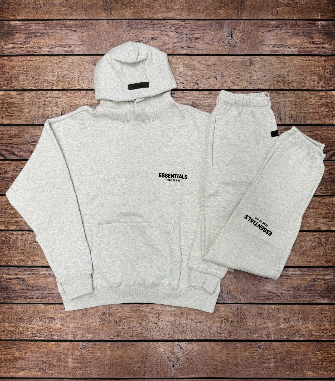 NEW Fear of God Essentials Set Hoodie & Sweatpants Light Oatmeal Size XXS-XL