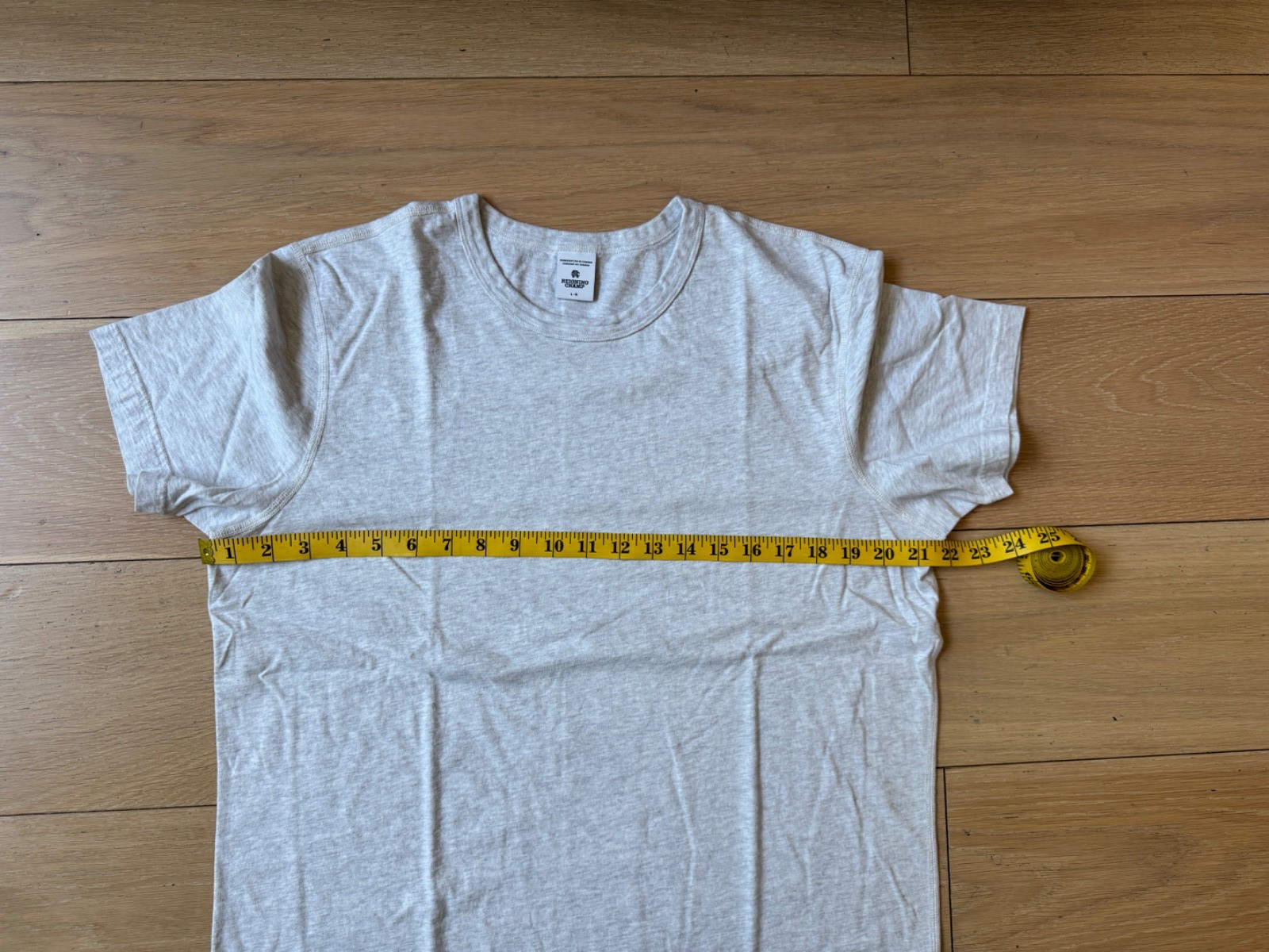 Reigning Champ Lightweight Jersey T-Shirt · Heather Ash · Made in Canada · Large