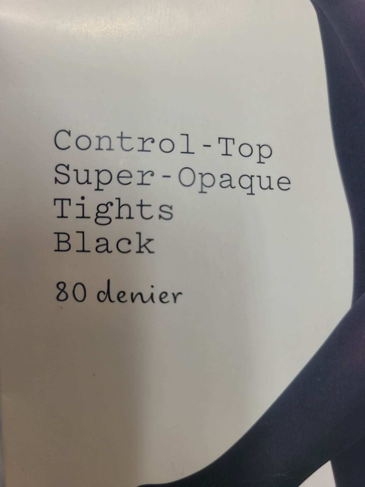 Women’s 80D Control Top Super Opaque Tights A New Day Black Size S/M