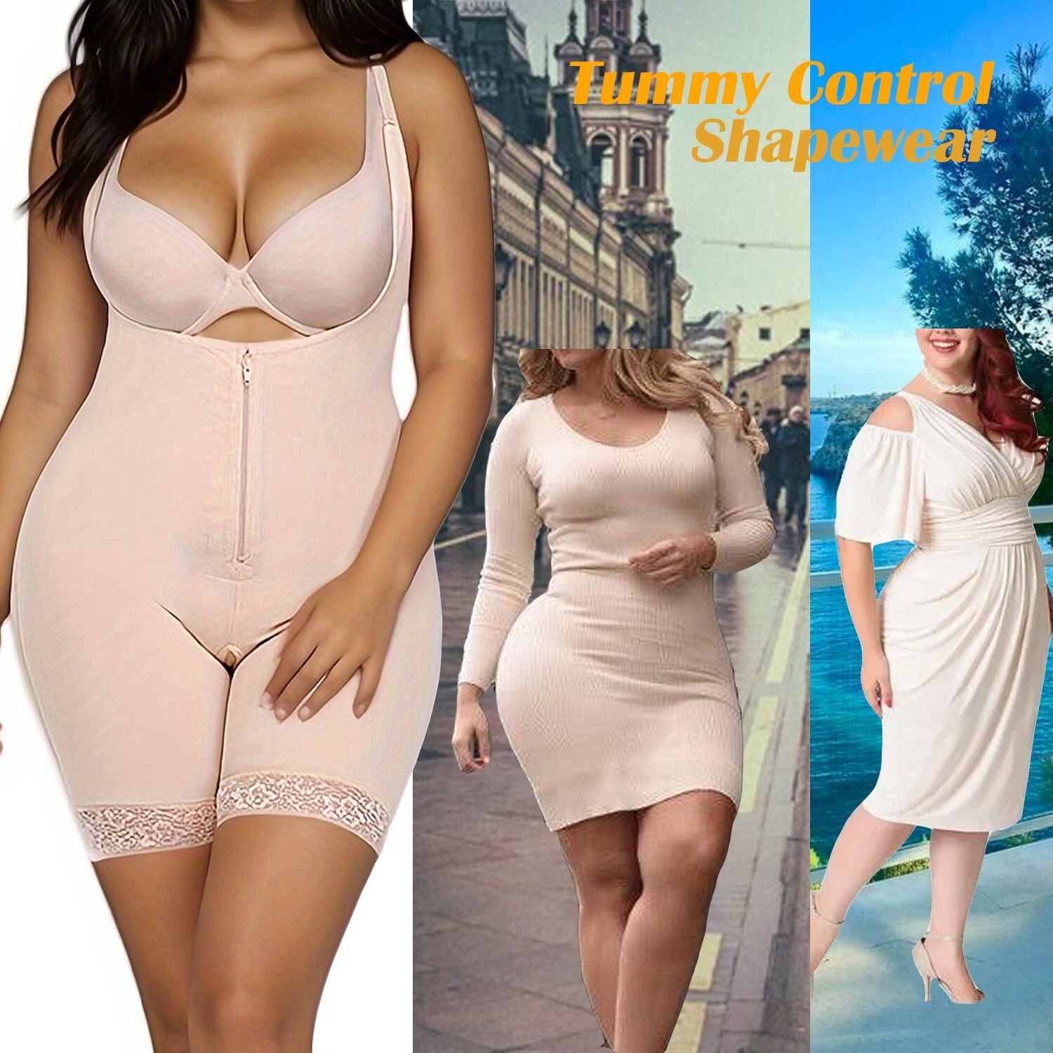 Fajas Colombianas Body Shaper Reductoras Levanta Cola Post Surgery Shapewear BBL