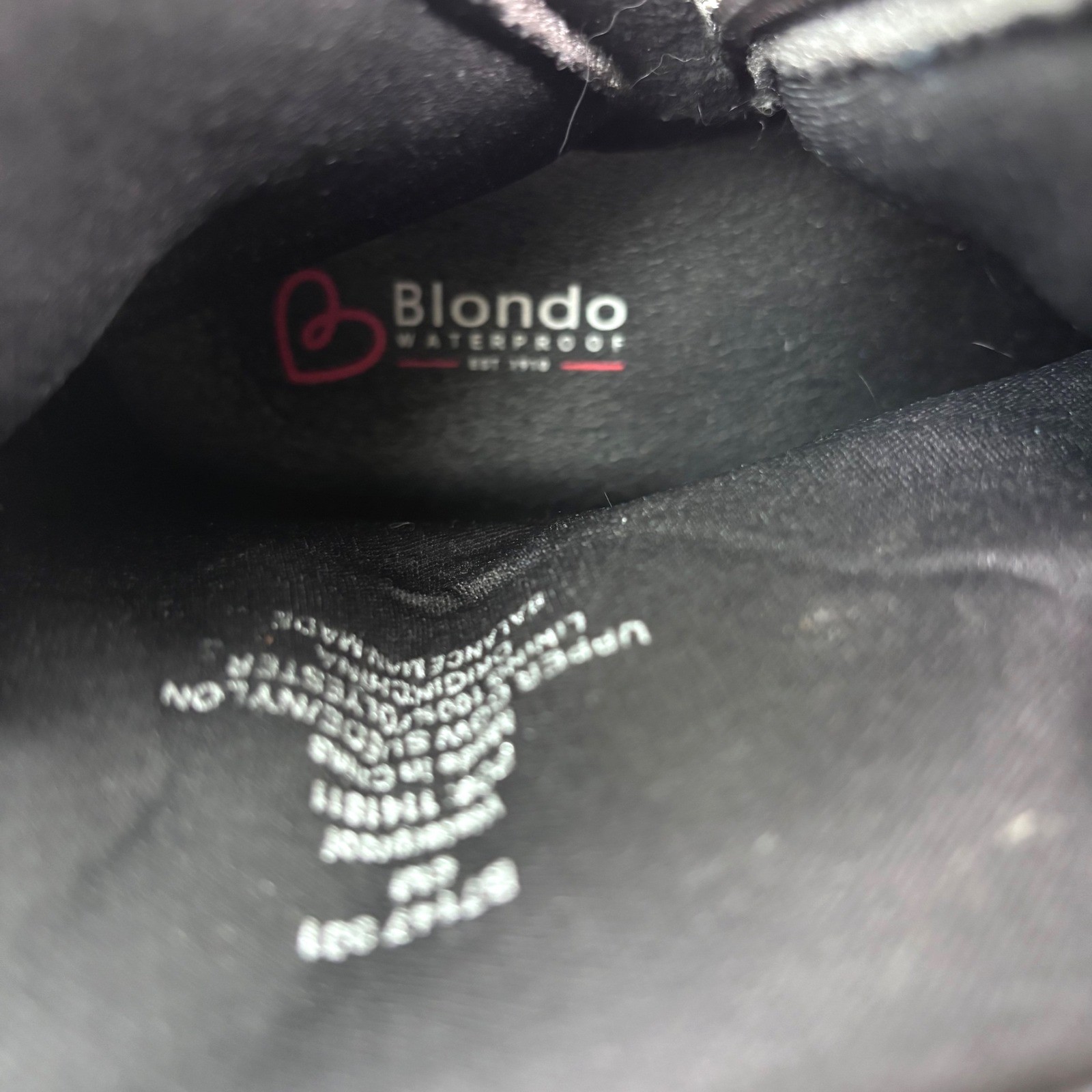 Blondo Water Proof Rain Snow Booties Black Suede Polyester Womens Sz 6