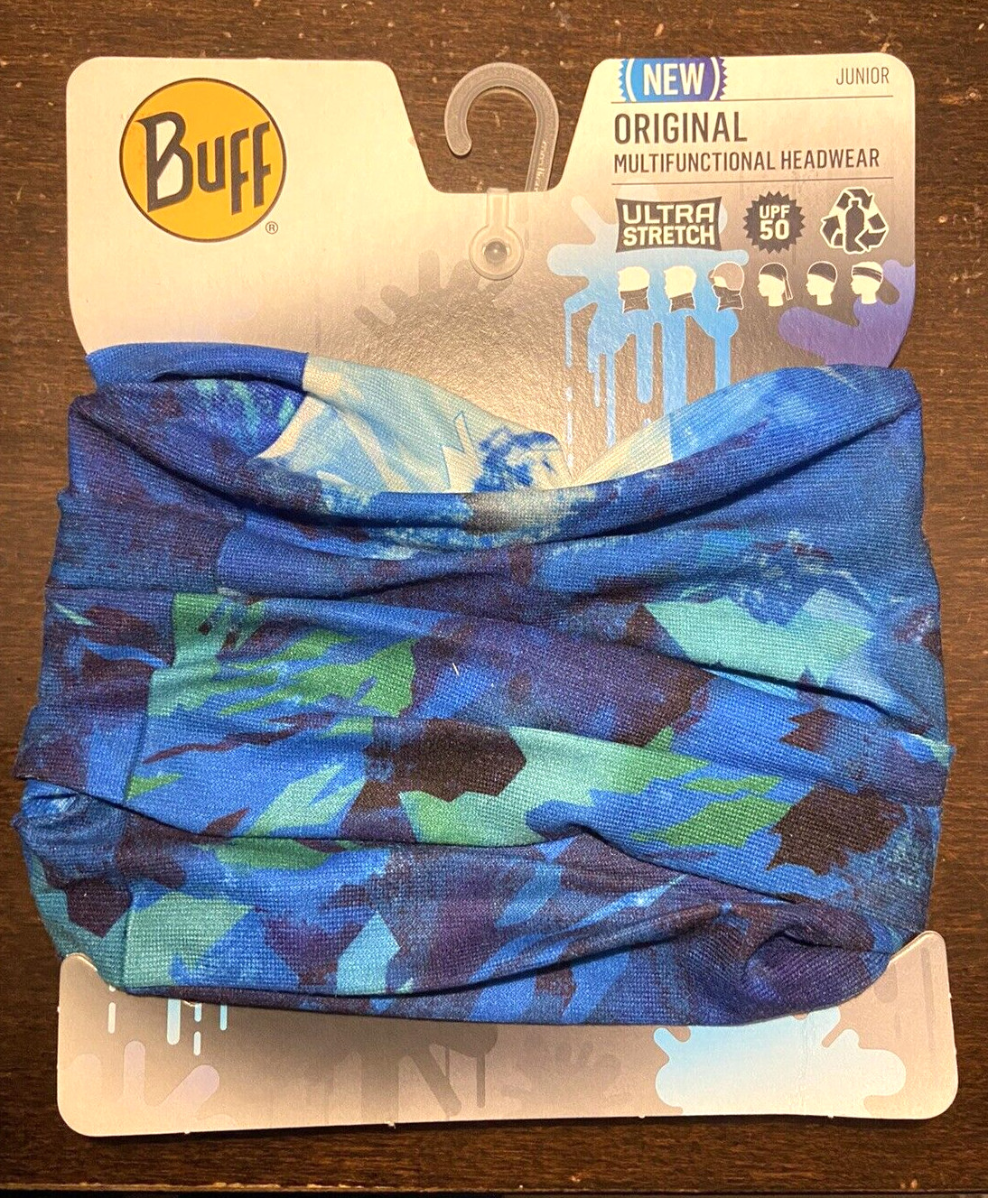 Buff Junior Original Multifunctional Headwear EcoStretch Kids UPF 50 Blue Mount