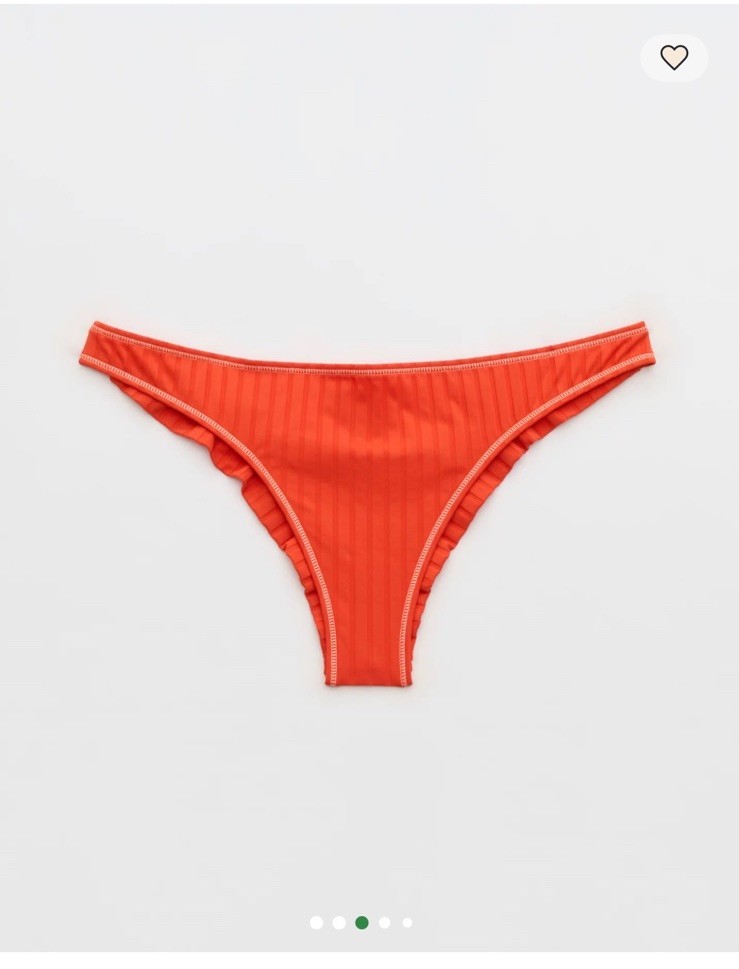 Aerie Ribbed Happy Cheeks Bikini Bottom Size Medium