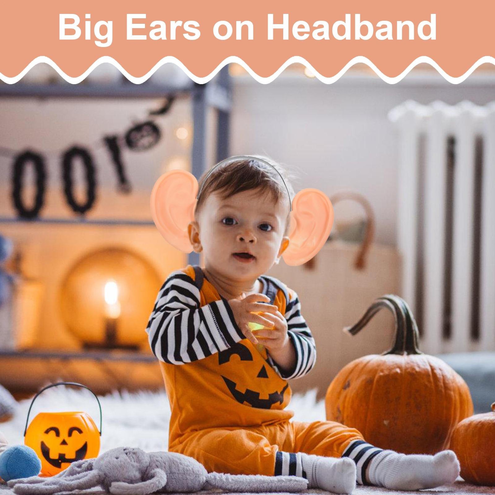 1pc Jumbo Fake Human Oversized Ears Old Man Dwarf Gnome Funny Costume Accessory