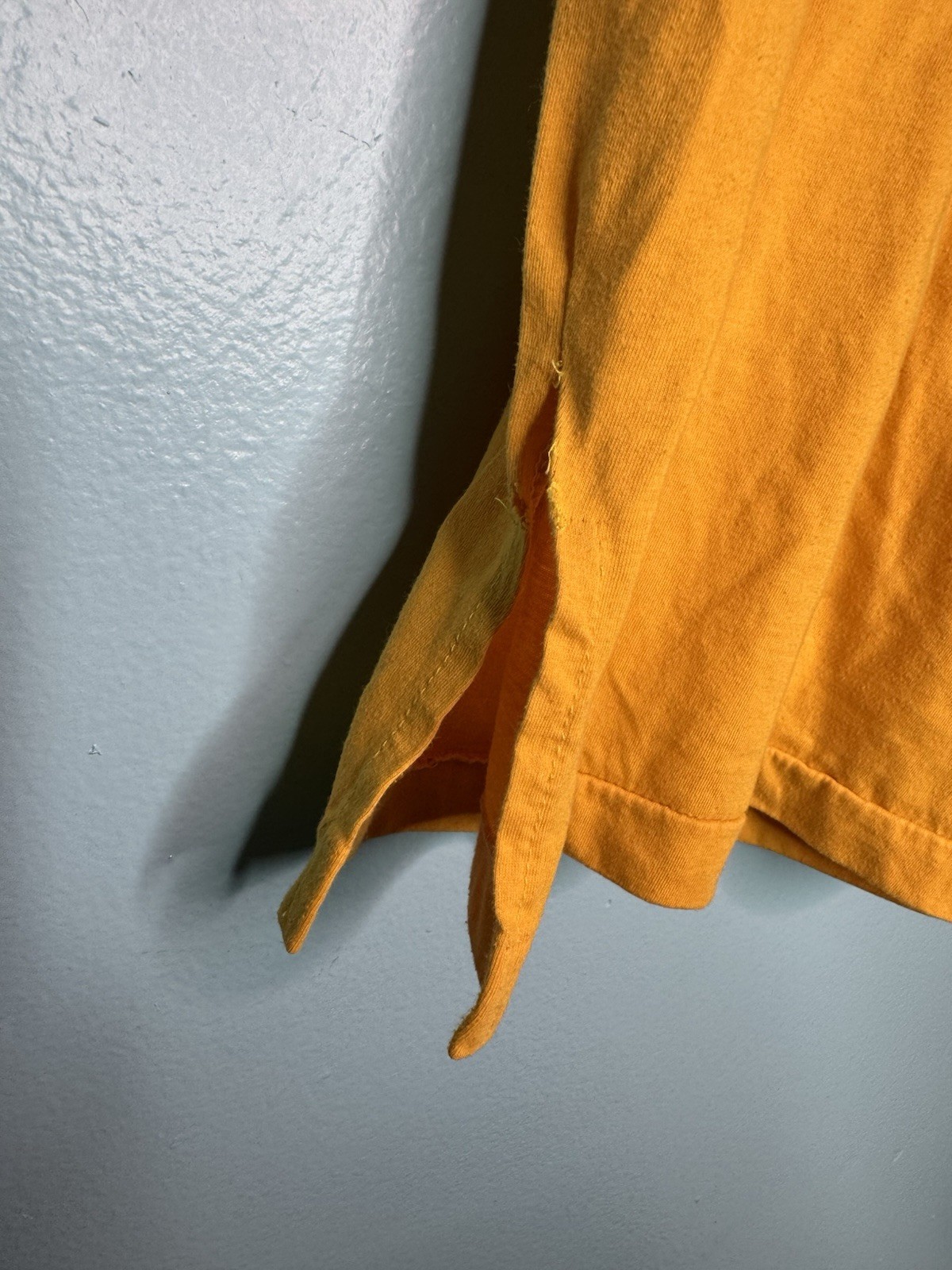 Race Brand Short Sleeve T Shirt Henley Goldstar After Pocket Yellow