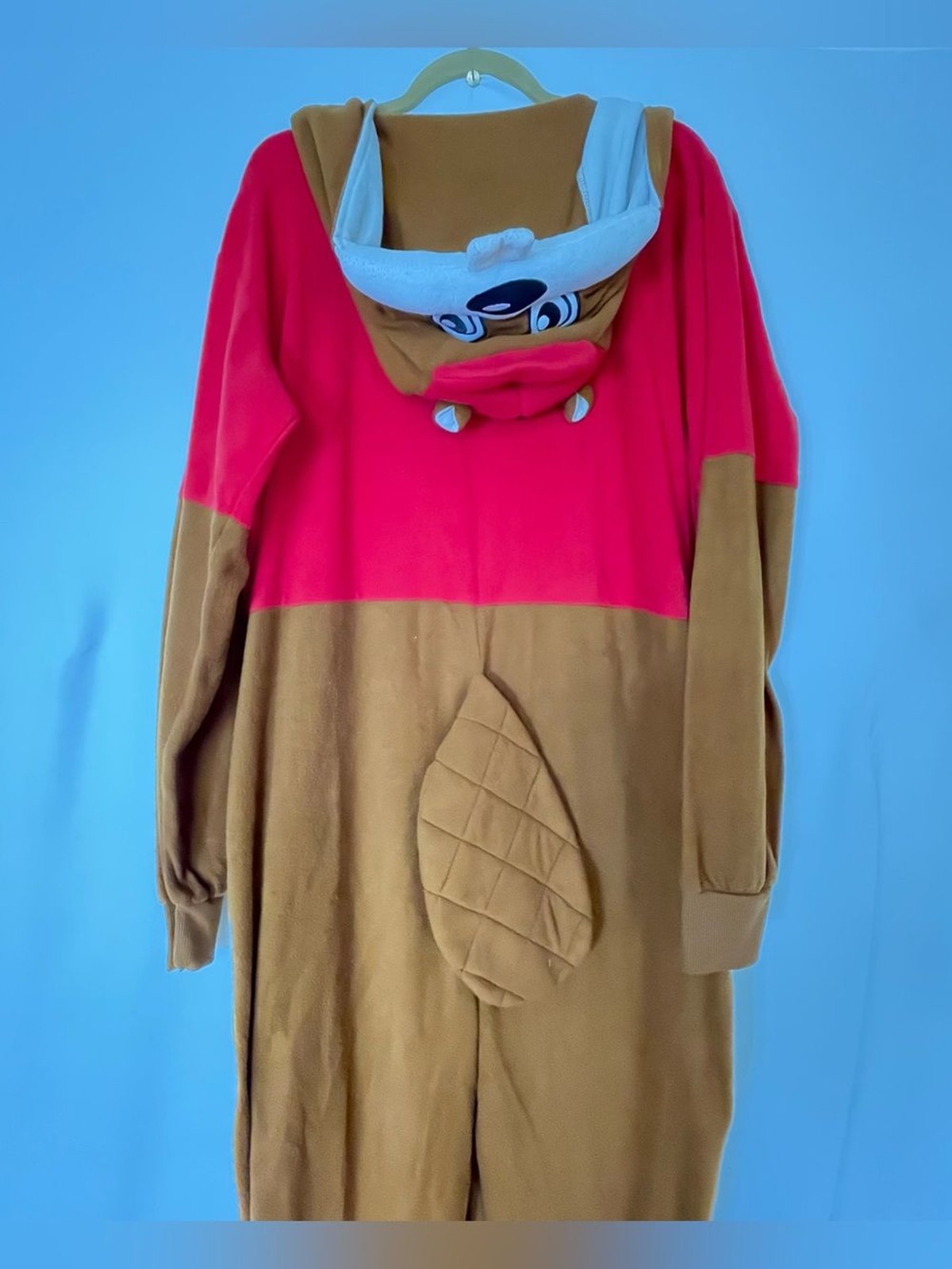 Buc-ees Beaver Plush Union Suit One Piece Pajamas Costume Loungewear L/XL