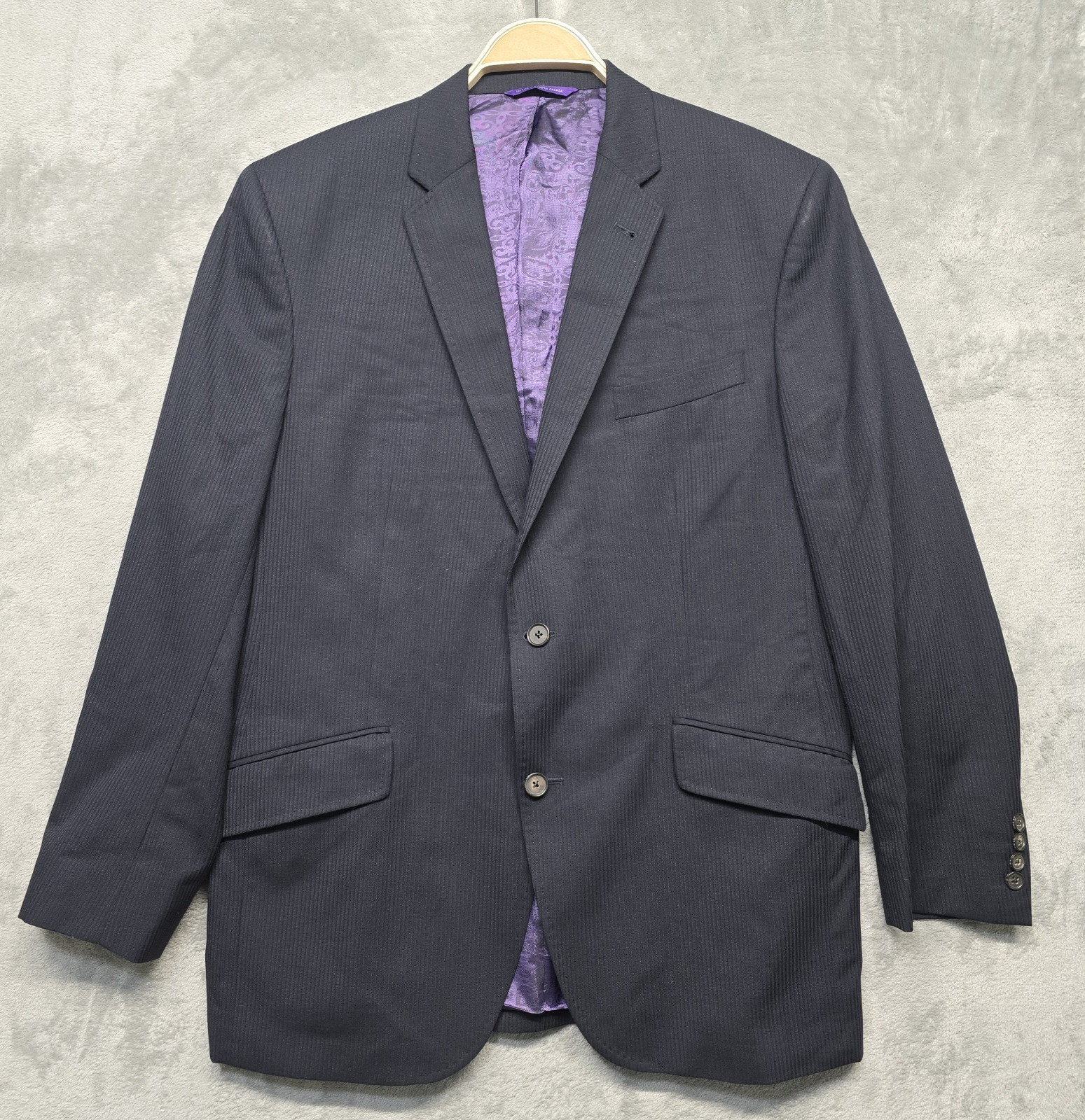 Ted Baker Endurance Sport Coat Mens Size 44R Black Wool Two Button Double Vented