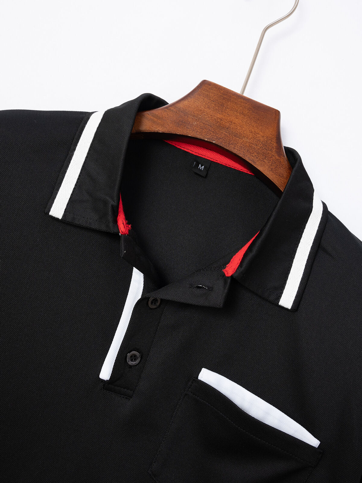 2024 Summer Button Pocket Men’s Sports Polo Shirt Short Sleeve T-Shirt