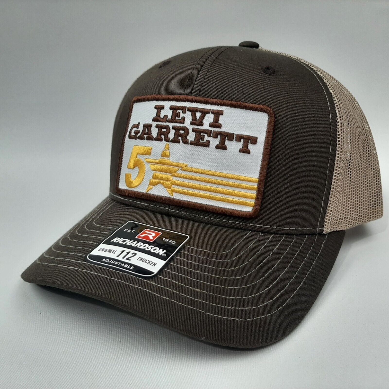 Levi Garrett Embroidered Patch Richardson 112 Trucker Cap Hat Mesh Snapback Brow