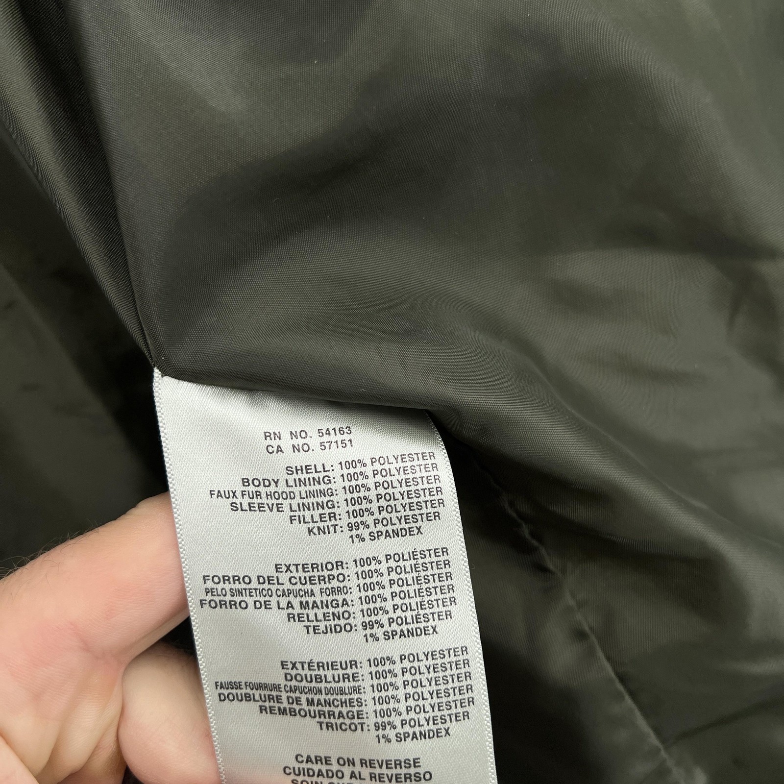 Levi’s Coat Mens XL Green Quilted Hooded Lined Insulated Pockets Outdoors
