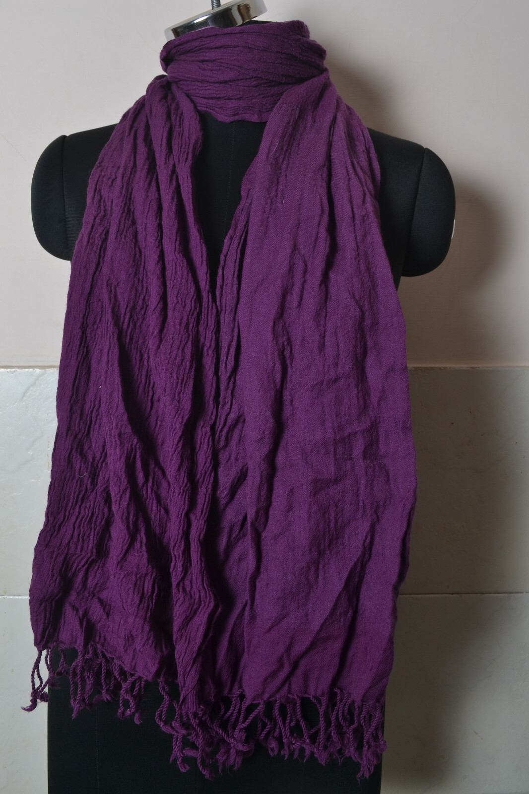 BOILED Pashmina 100% GENUINE Kashmir Shawl 75×200 cashmere wool 4 colors Choice