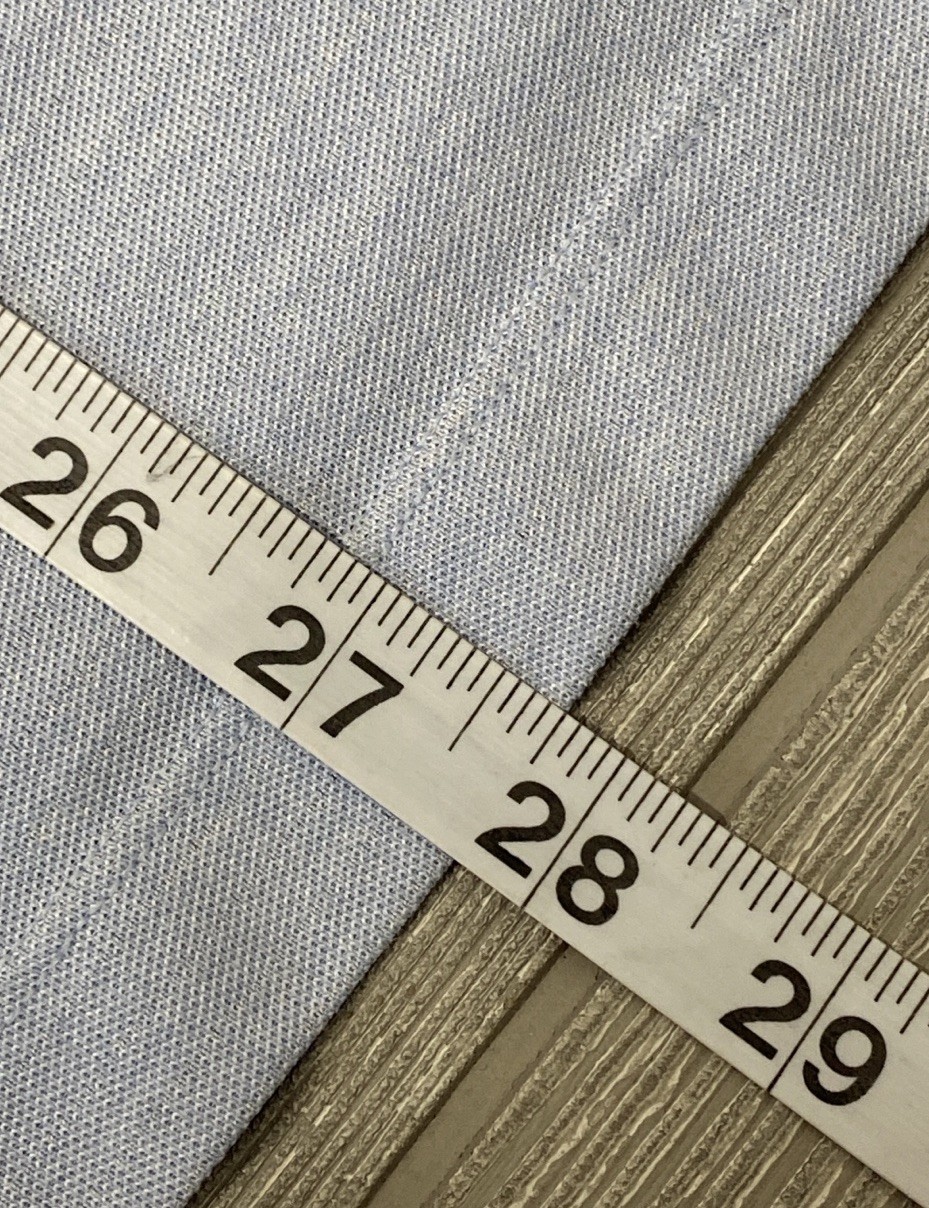 Lululemon Men’s Polo Shirt Light Blue Short Sleeve Micro Stripes Size Medium