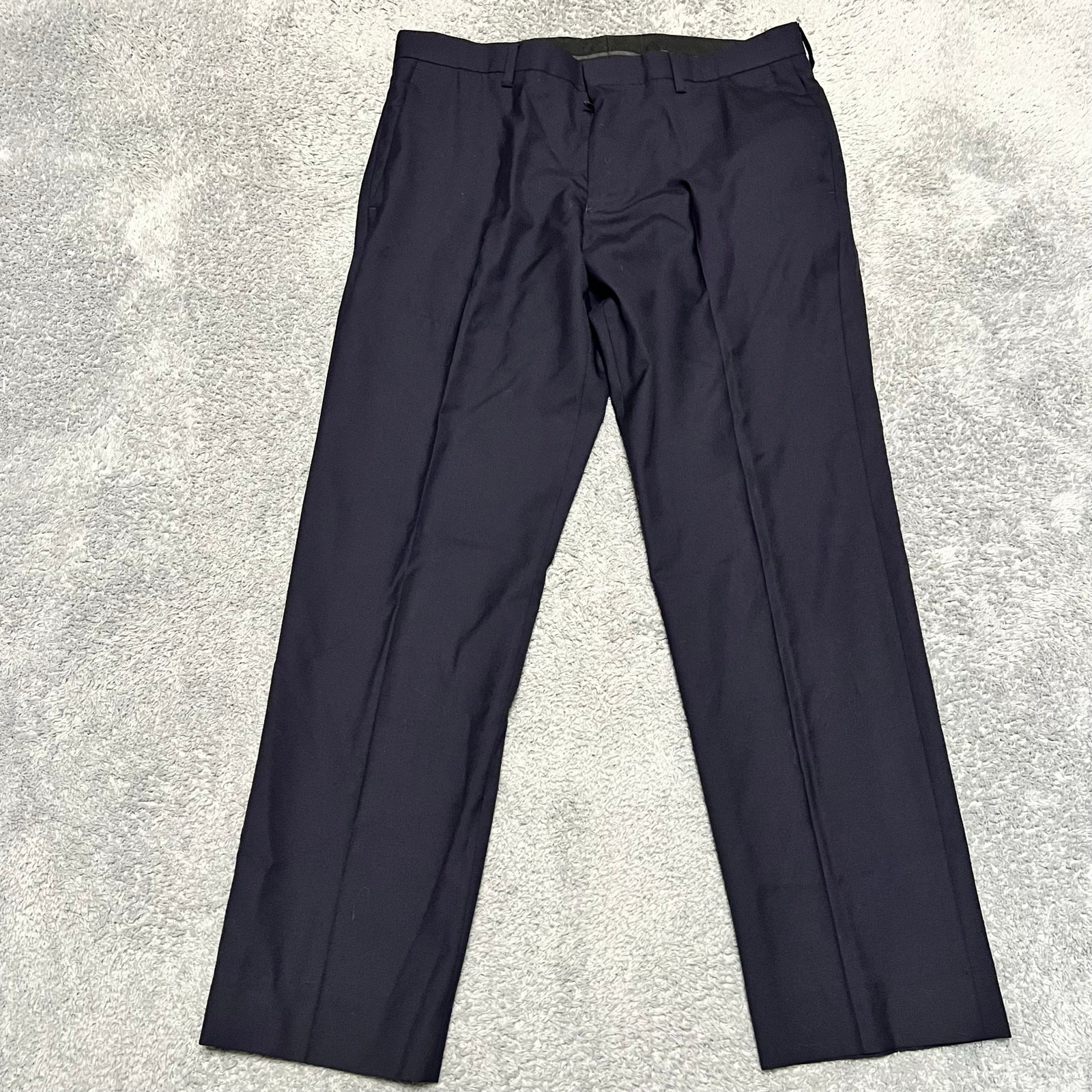 J Crew Ludlow Slim Fit Suit Jacket 36S Blue Double Vent Wool Loro Piana Pants