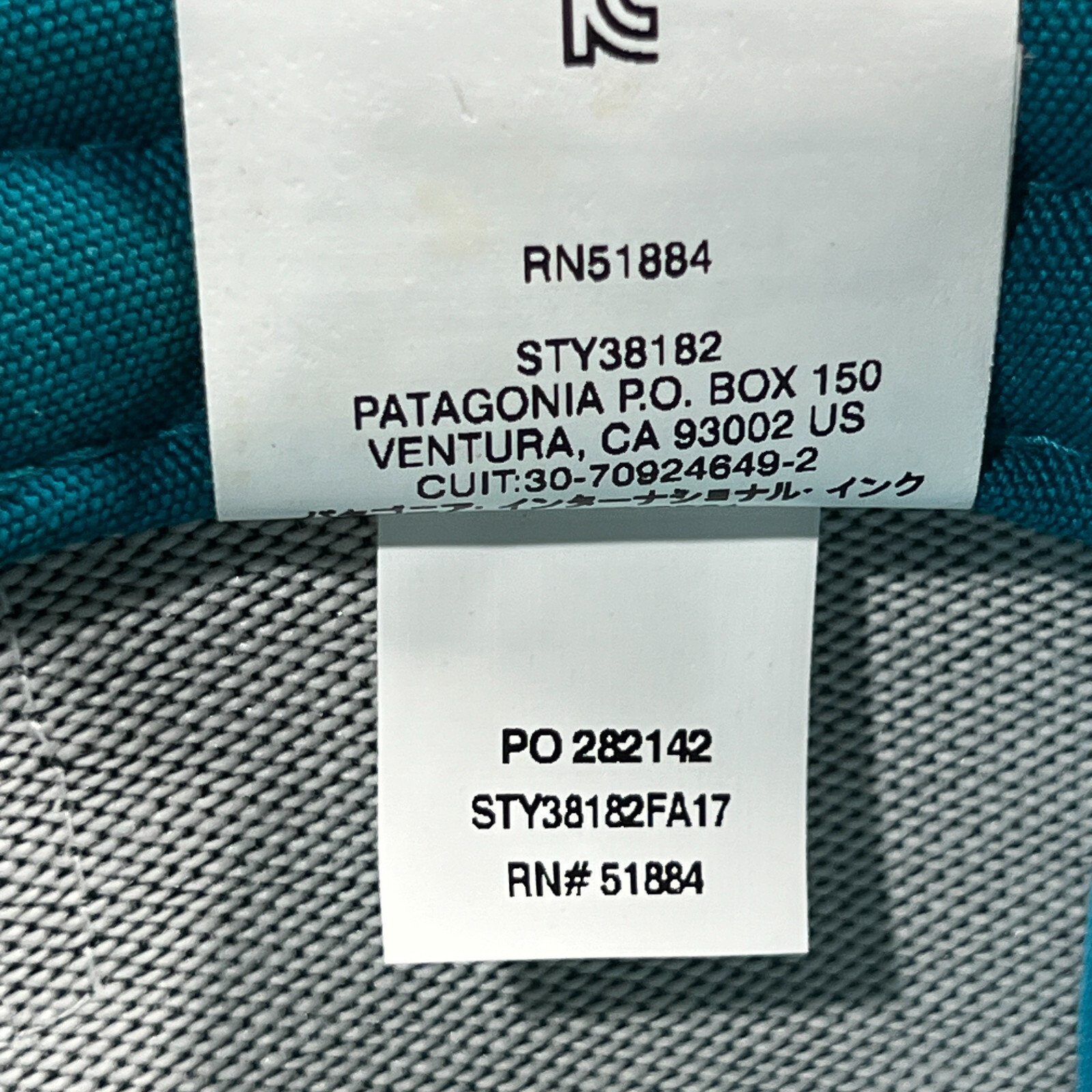 Patagonia Shop Sticker Patch Lopro Trucker Hat Snapback Blue Green Mesh 2017