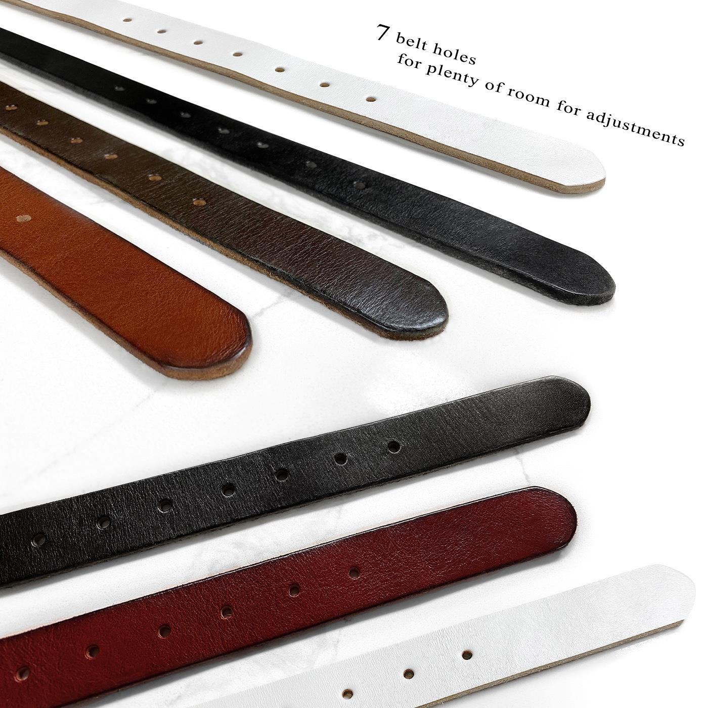 BS100 Genuine Full Grain One Piece Leather 1-1/8″(30mm) Wide Dress Belt Strap