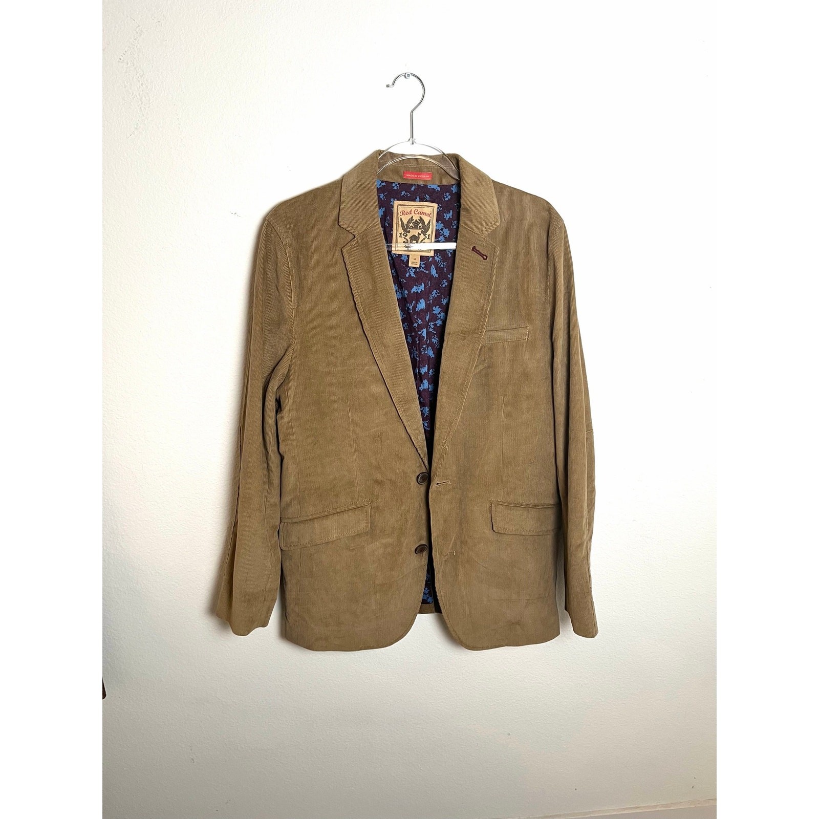 Red Camel 1903 Men’s Blazer Size M Tan Corduroy Sport Coat Light Academia
