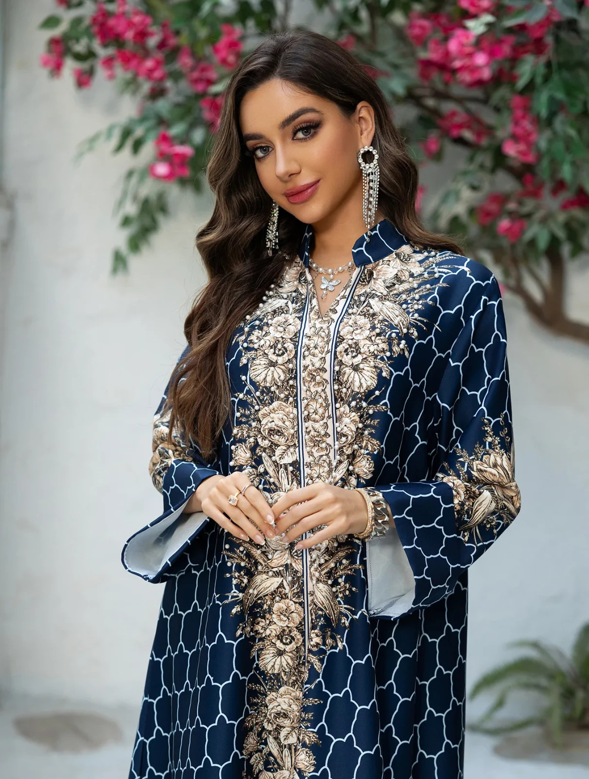 Women Muslim Abaya Kaftan Maxi Dress Eid Dubai Islamic Party Robe