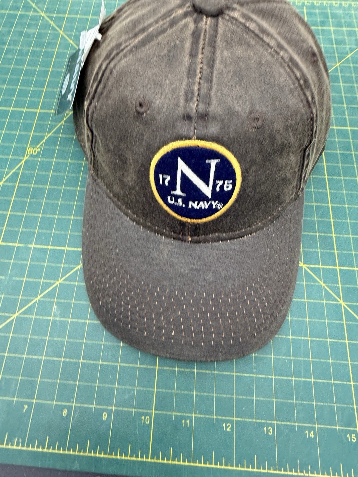 USN United States Navy 1775 Logo Waxed Canvas StrapBack Hat – by The Game – NWT!