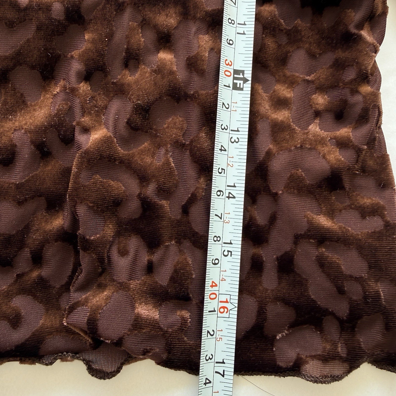 NWT Fairy Grunge Brown Velvet Burnout Sheer Leopard Top Size M Indie Sleeze NEW