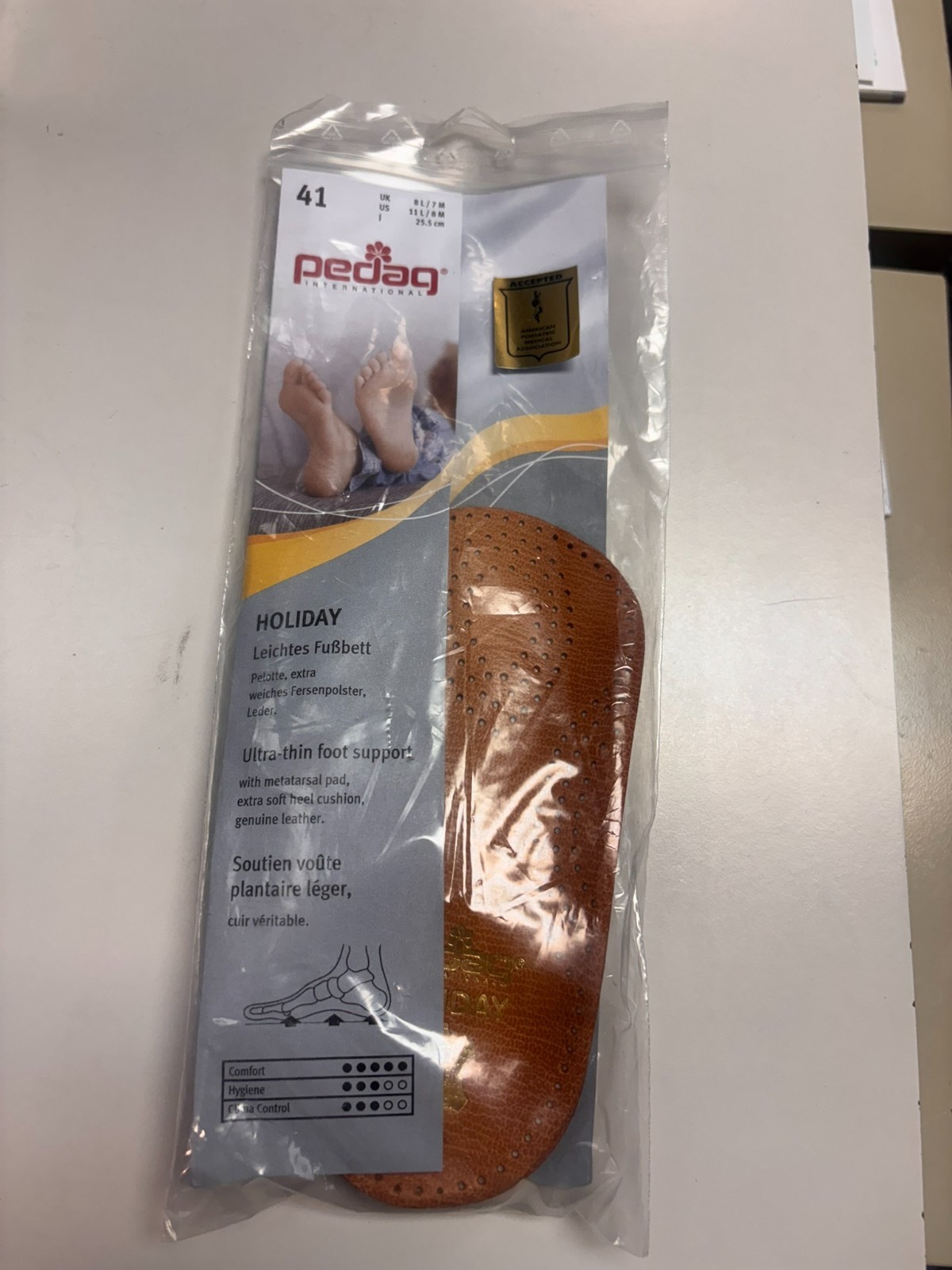Pedag Holiday 3/4 Orthotic Insole for Dress and Low-Profile Shoes Size 41