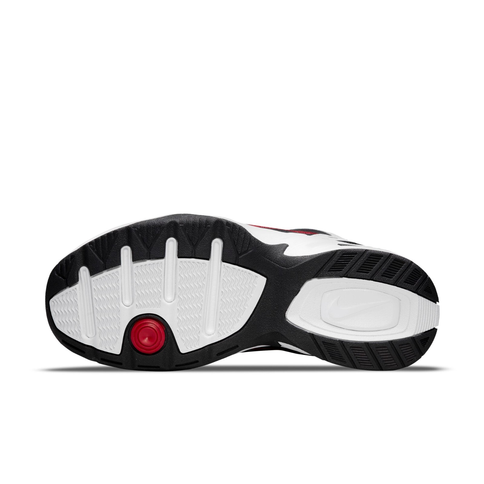Nike AIR MONARCH IV Men White Black Red 101 Walking Shoe Medium & WIDE WIDTH 4E