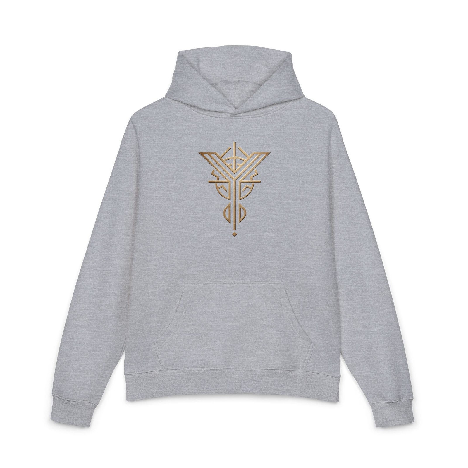 Nordic Rune Symbol Hoodie Viking Knot Chest Emblem
