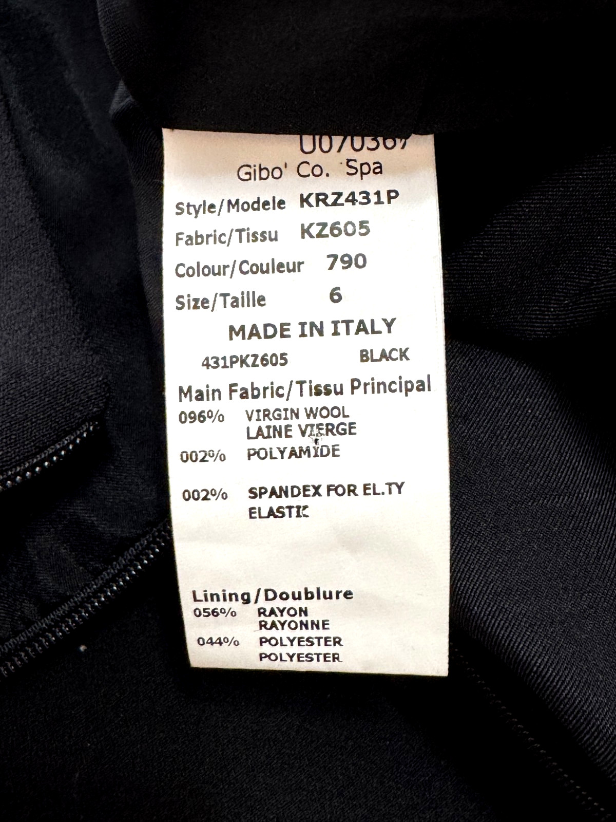 $1.7K Michael Kors Italy Black Wool Dress 6 US 42 IT M Zip Leather Belt Runway