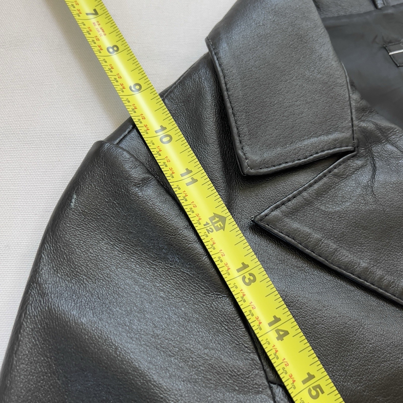 Y2k vintage Rampage Women’s Black Genuine Leather Button-Front Collared Jacket S