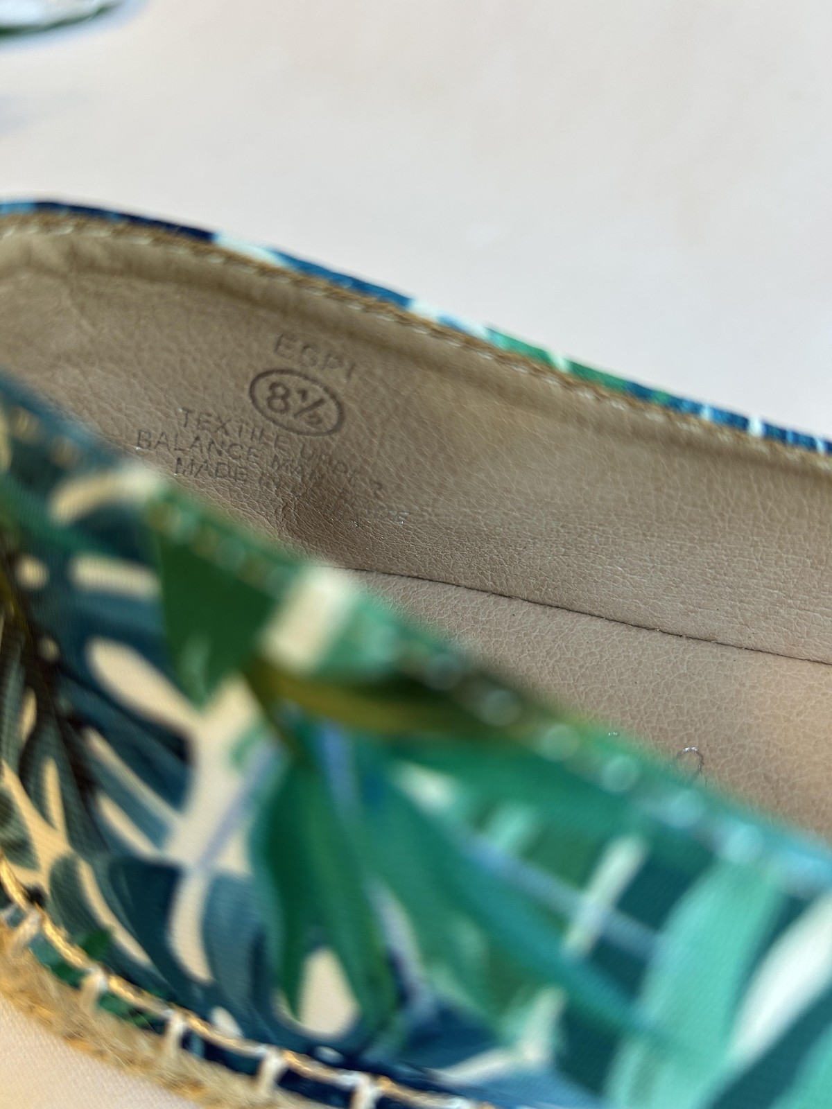 Lauren Lorraine Shoes Womens Size 8.5 Espadrille Flats Embellished Tropical ESPI
