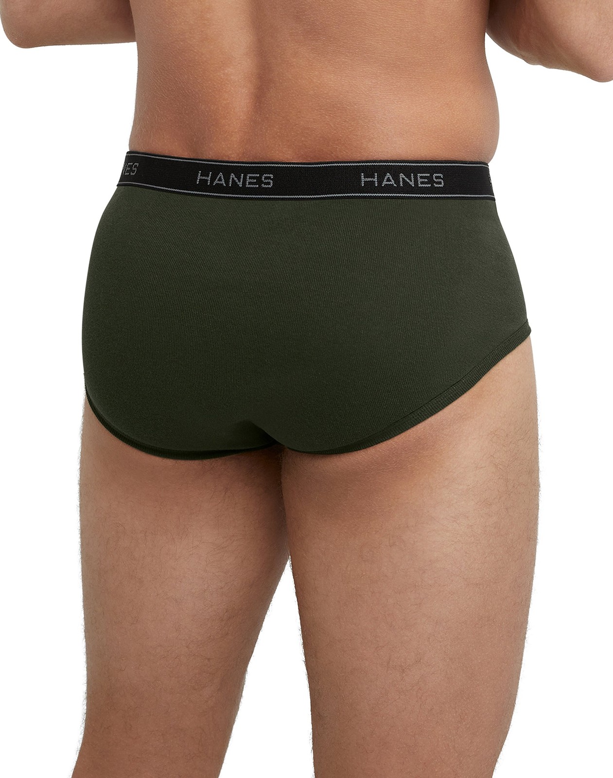 Hanes Men’s 6-Pack Brief Underwear Mid Rise Tagless Wicking Comfort Flex Waist