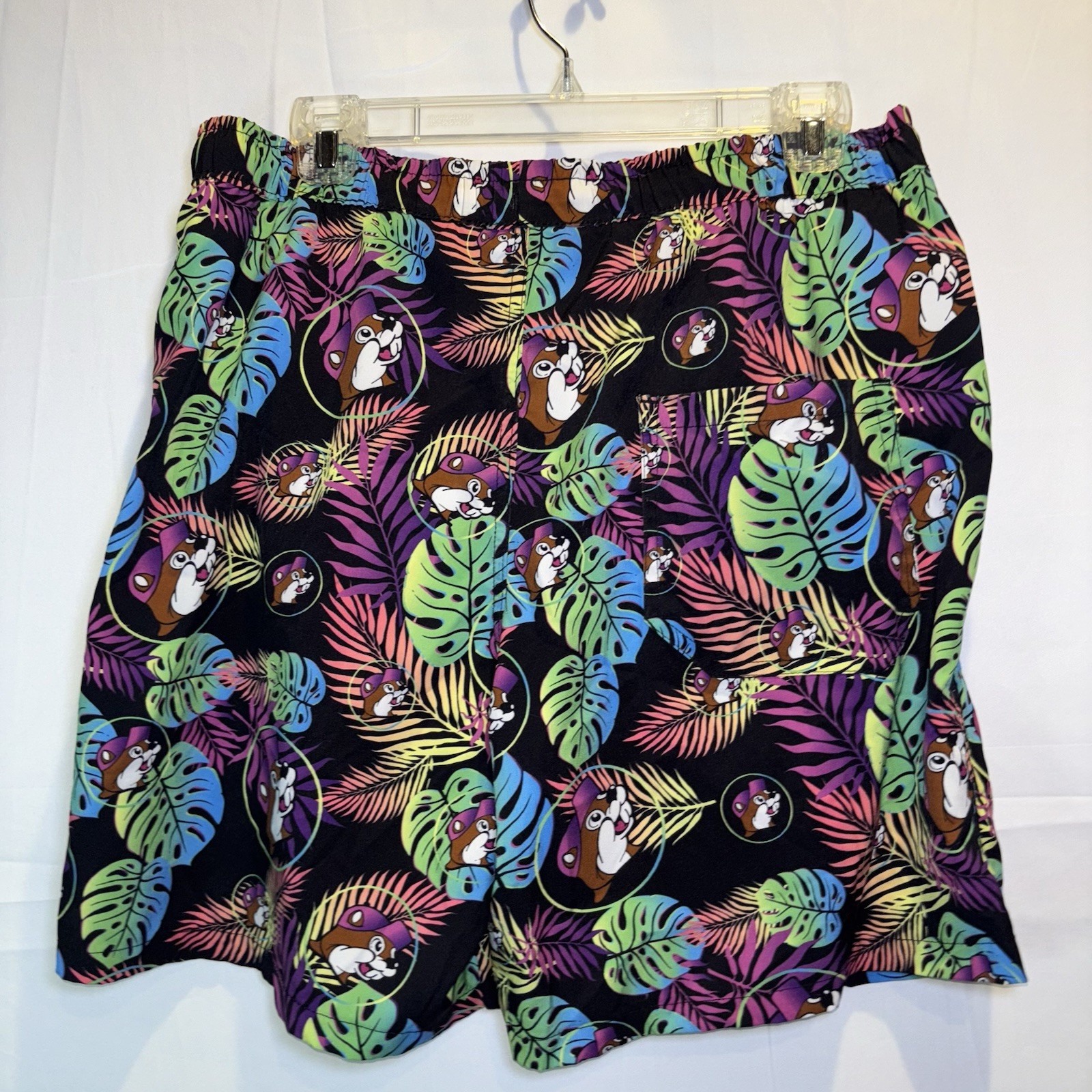Bucees Buc-ee’s Swim Trunks Adult Mens Medium Tropical Beaver Lined Suit Med M