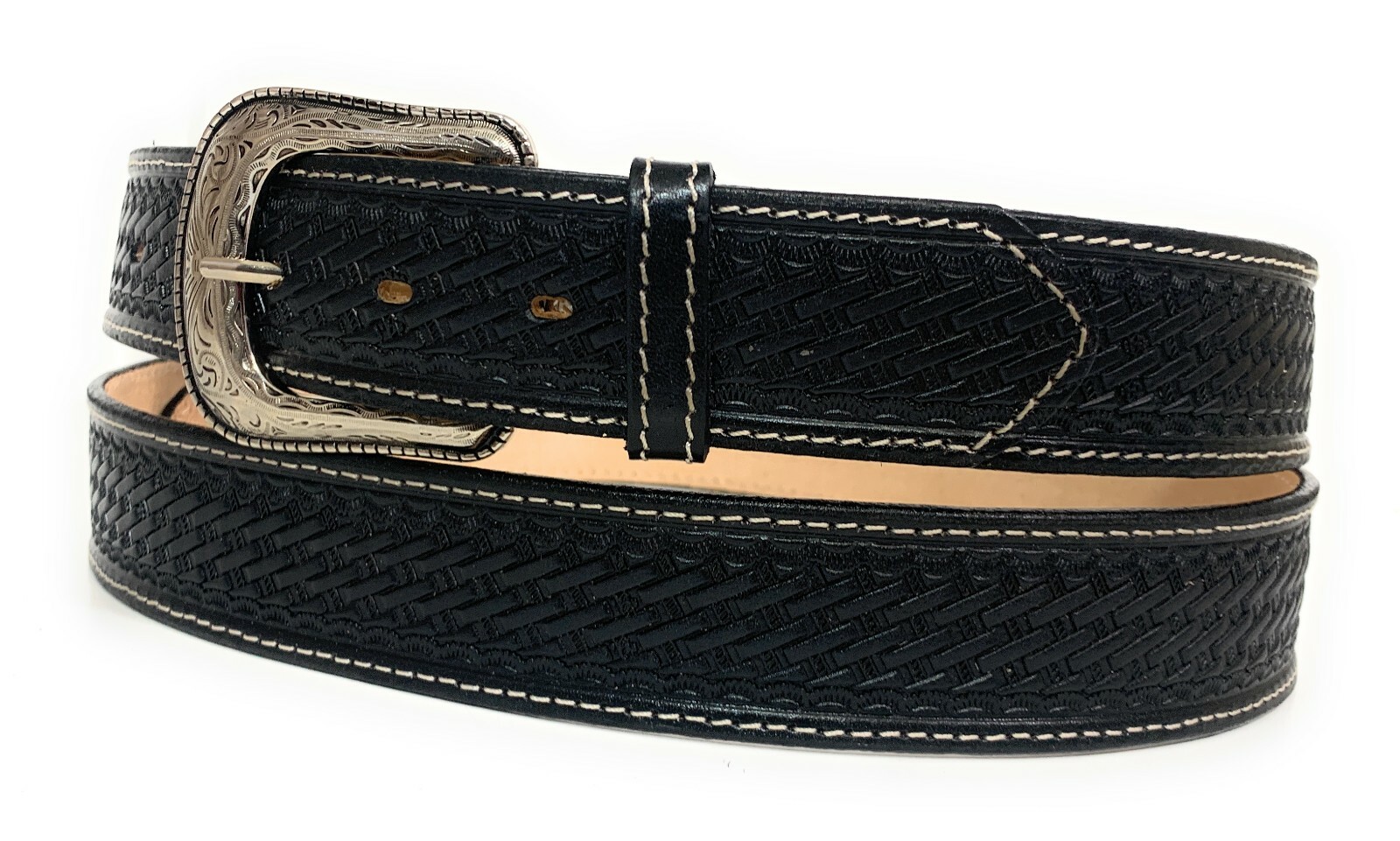 1 3/4″ WIDE MEN’S HEAVY DUTY BASKET WEAVE WESTERN CASUAL OR WORK LEATHER BELT