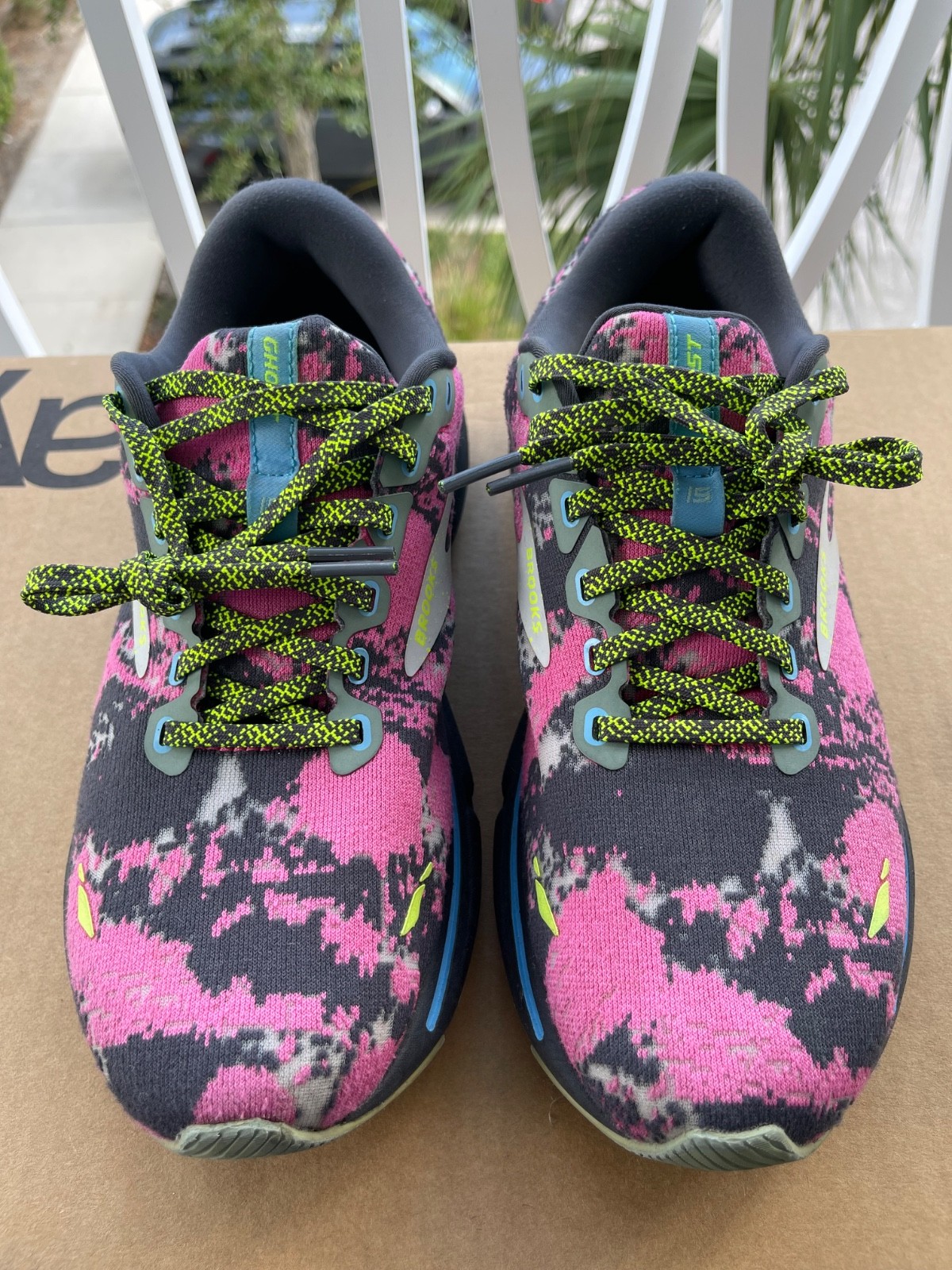 Brooks Ghost 15 Drip 2023 Women’s Size 9 B Pink Gray Running Shoes 1203801B479