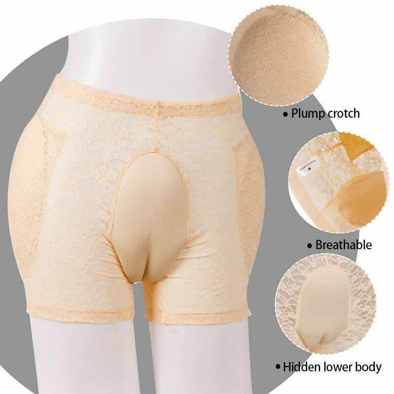 Breathable Hiding Gaff Camel Toe Panty Padded Hip Shaper Fake Vagina Underwear