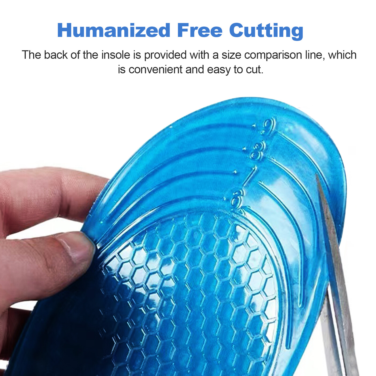 Men Women Silicone Gel Insoles Shock Pads Arch Support Orthopedic Shoe Inserts