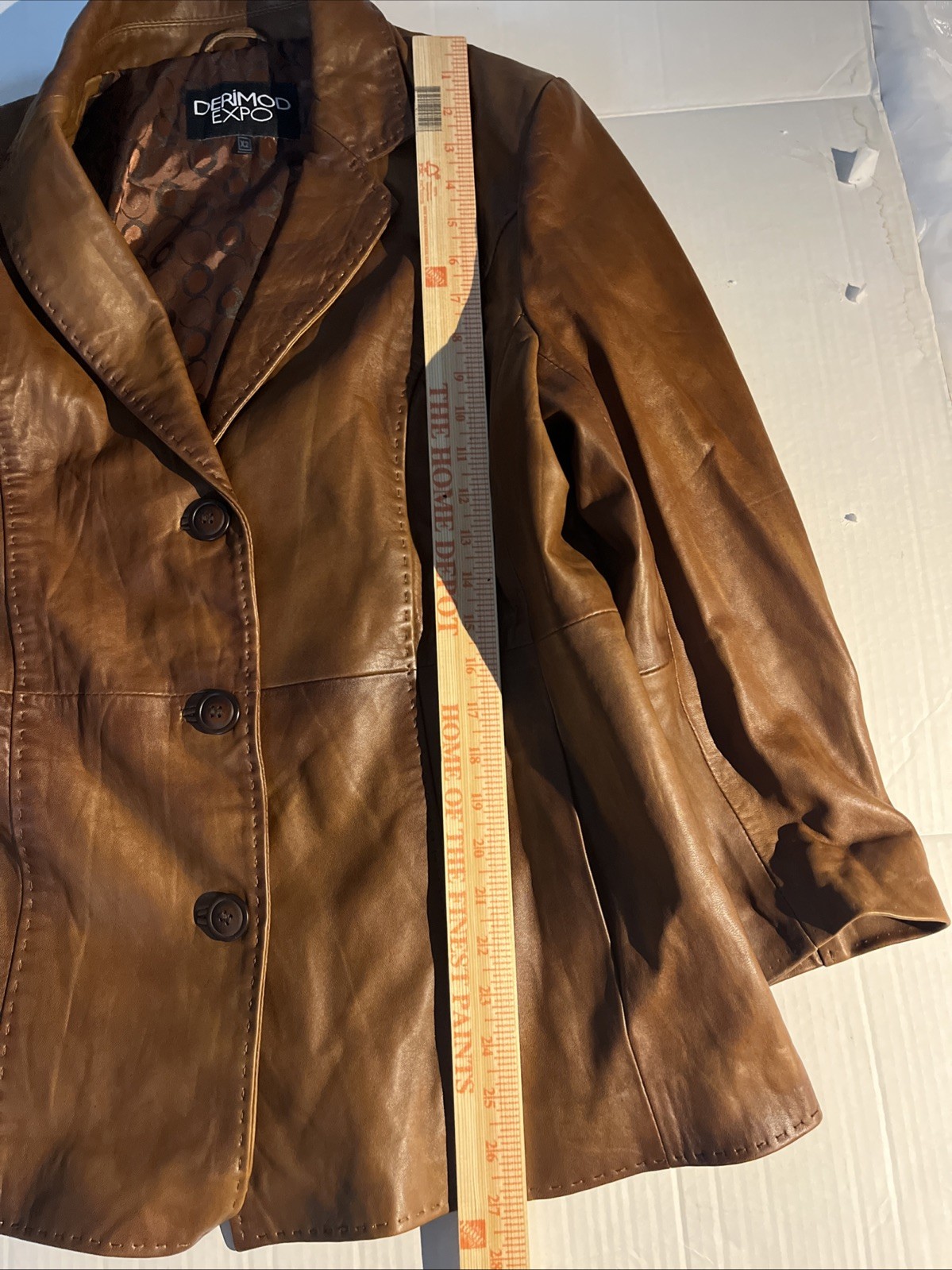 VTG Derimod Expo Jacket XS Color Camel 100% Leather EUC