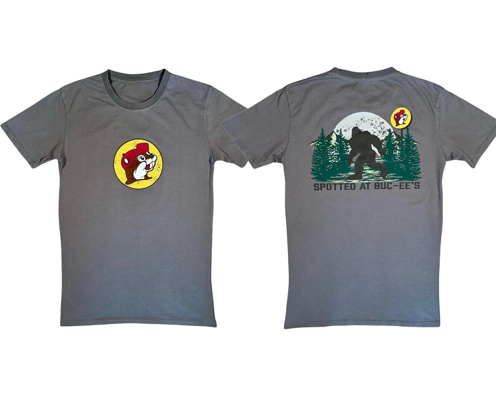 Buc-ee’s Sasquatch Spotted Road Trip Graphic Charcoal T-Shirt S-4XL TRENDING