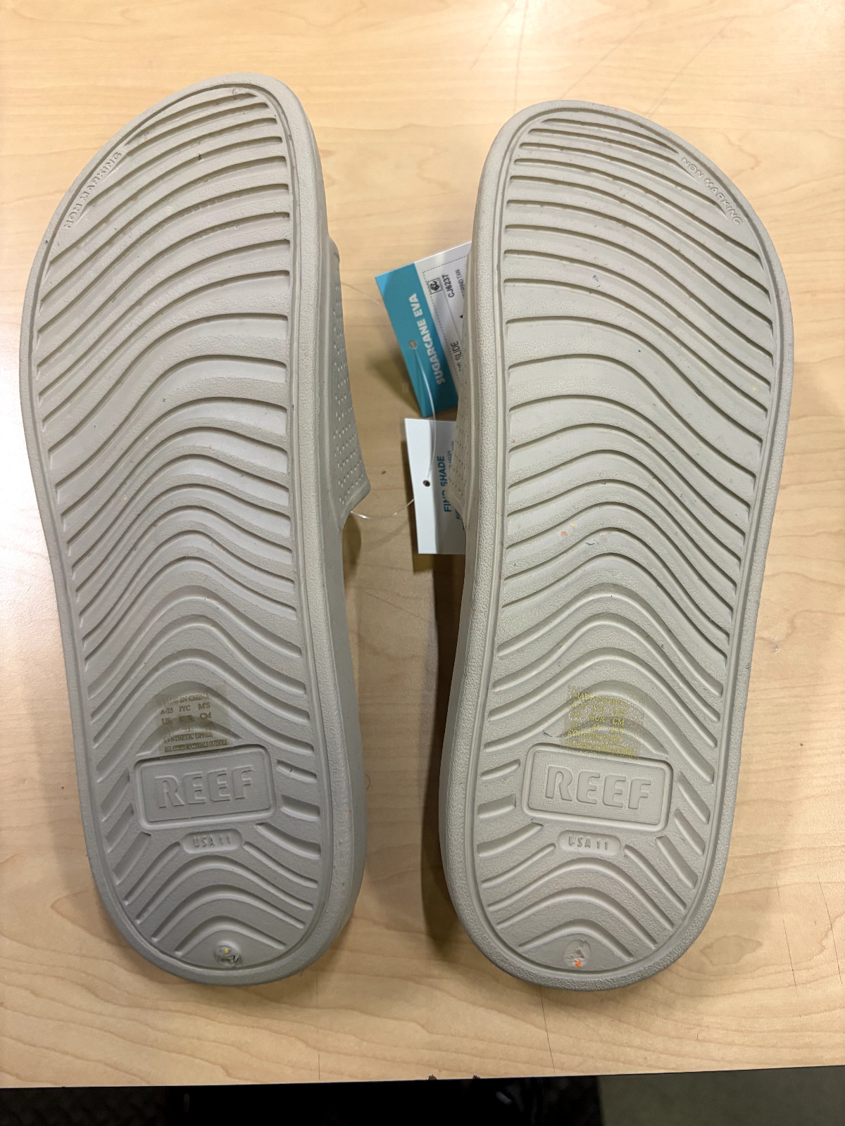 Reef Oasis Sandals Men’s Regrind Tan Slip On Comfort Slides Sizes 9, 10, 11, 12
