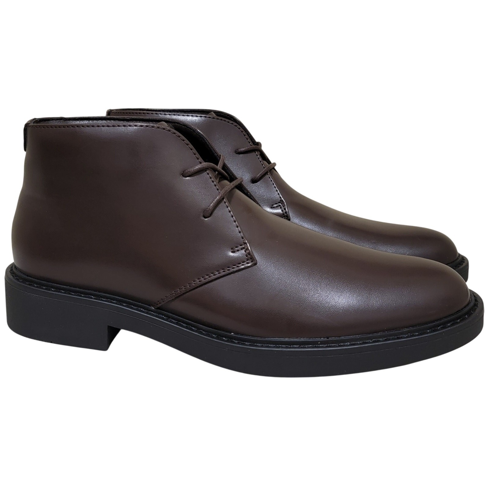 Alfani Men Zane Lace Up Chukka Ankle Boots Size US 9.5M Brown Faux Leather