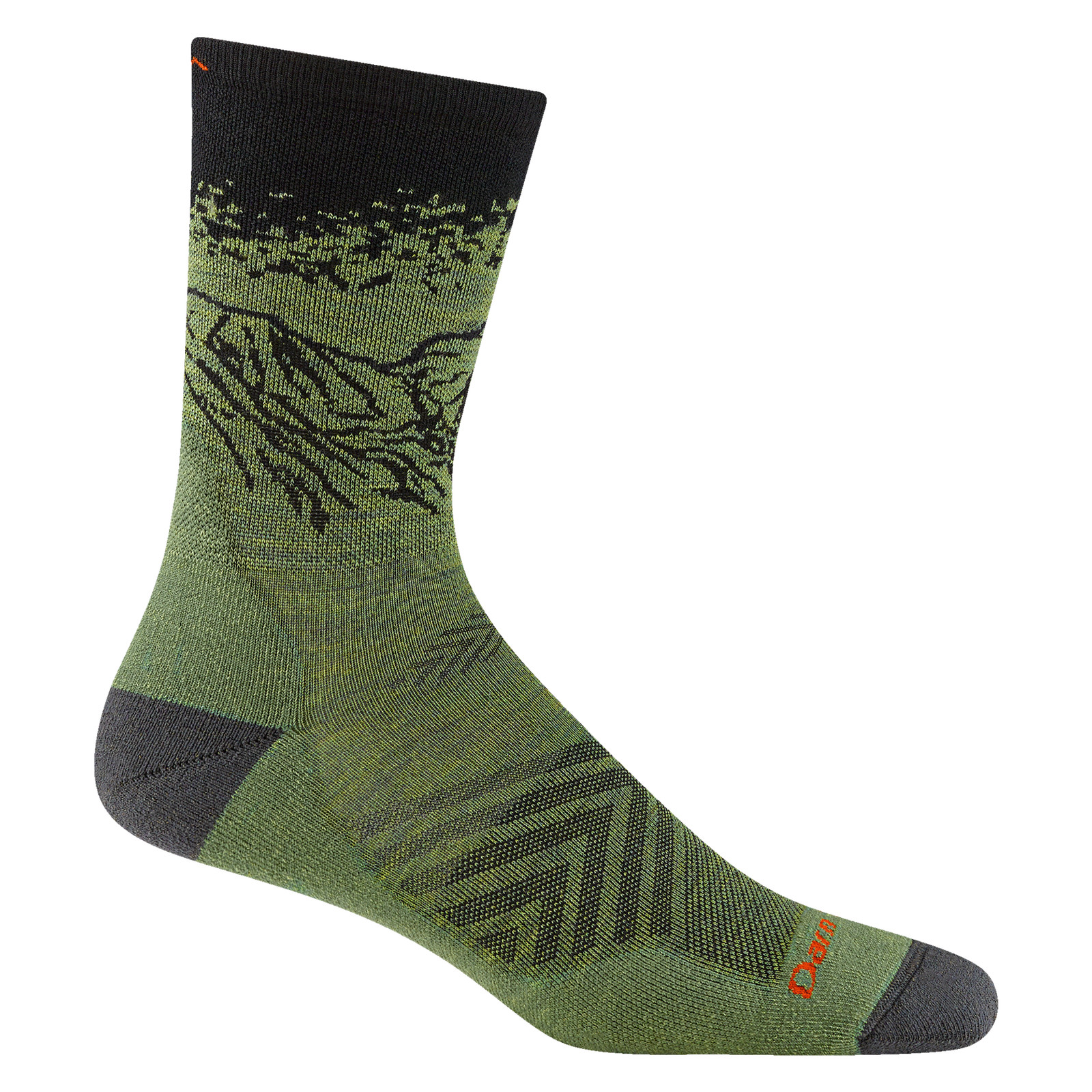 Darn Tough 1066 Lichen Men’s Vert Micro Crew Ultra-Lightweight Running Socks USA