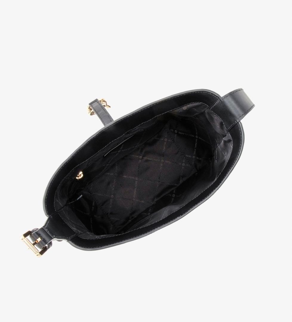 MICHAEL KORS LYRA Bucket Shoulder Bag black Luxury Gift Ready 24.3×21.8×9.7cm
