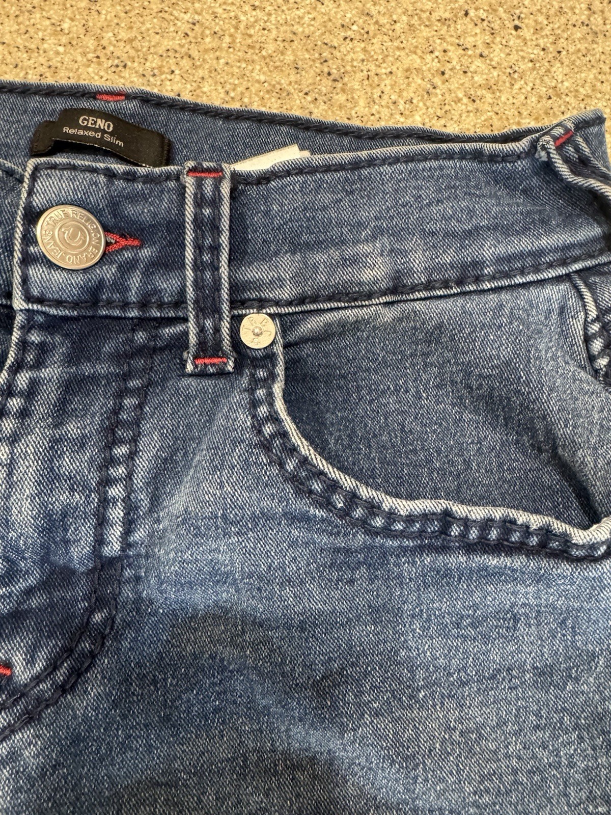 True Religion Men’s GENO BIG T FLAP SLIM Jeans 30×30
