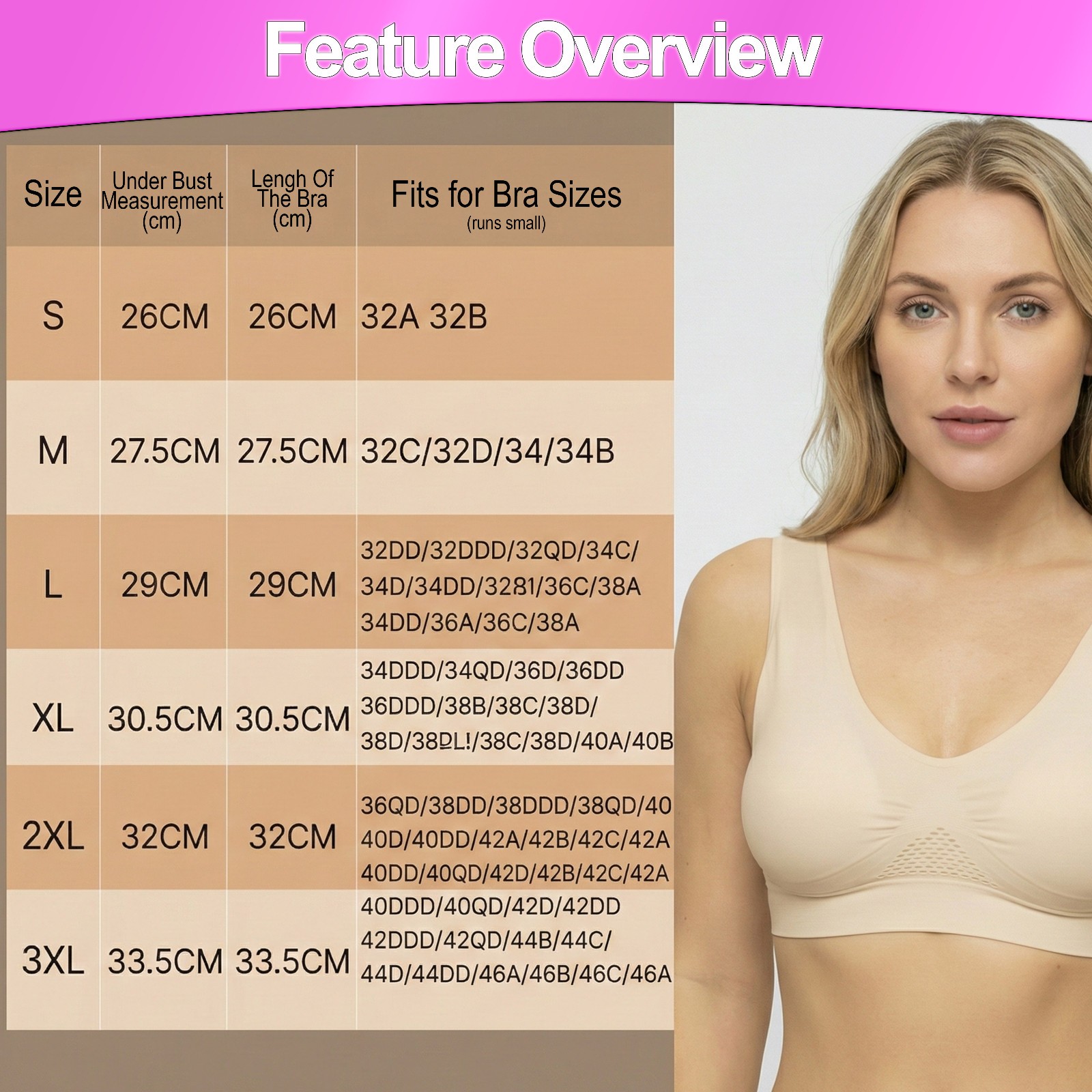 Seamless Support Wireless Comfort Bra Breathable Mesh Stretch Sports Freedom Bra