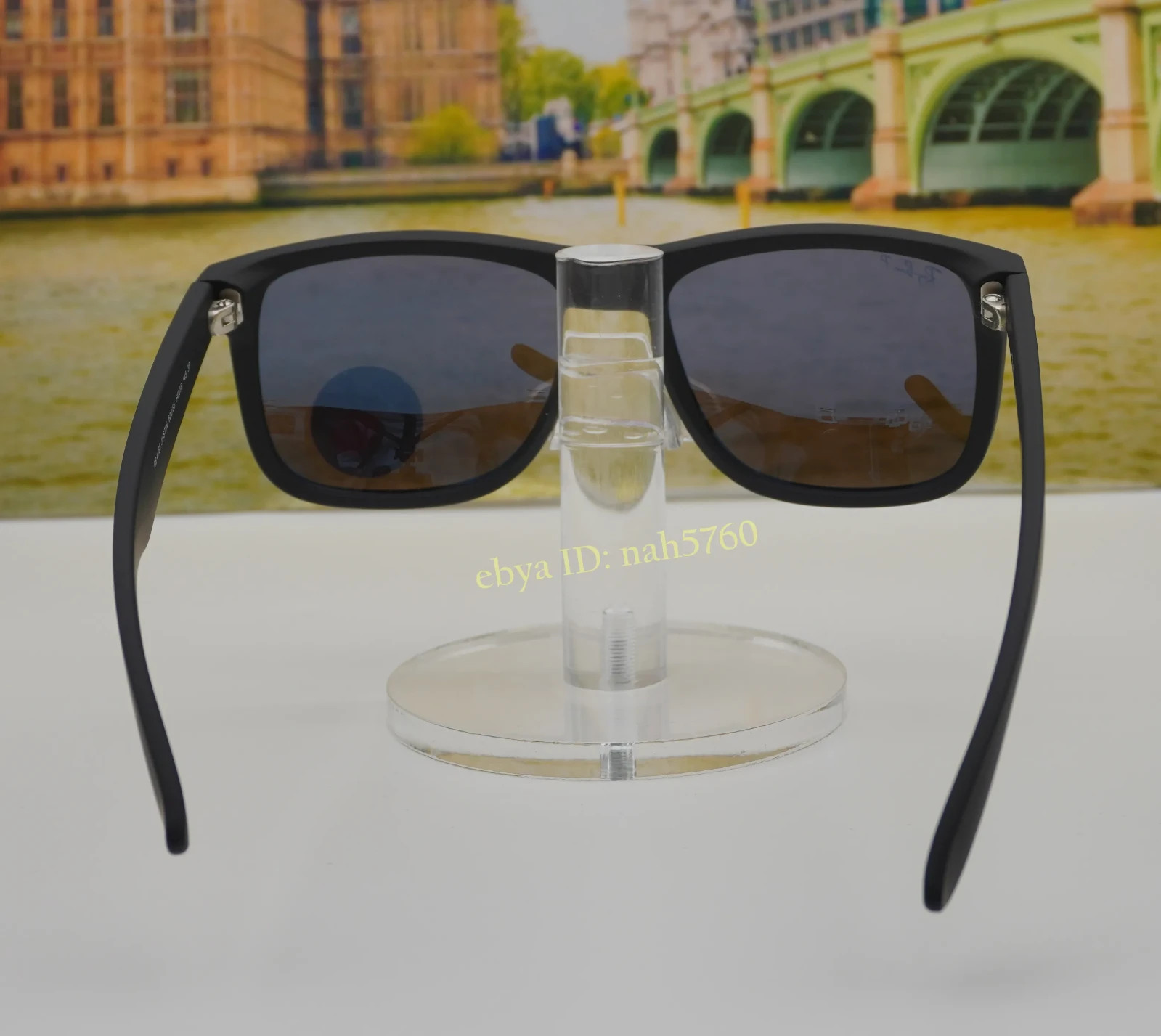 Ray-Ban Justin RB4165 Polarized Sunglasses 54mm Blue Mirror Lens Black UV400