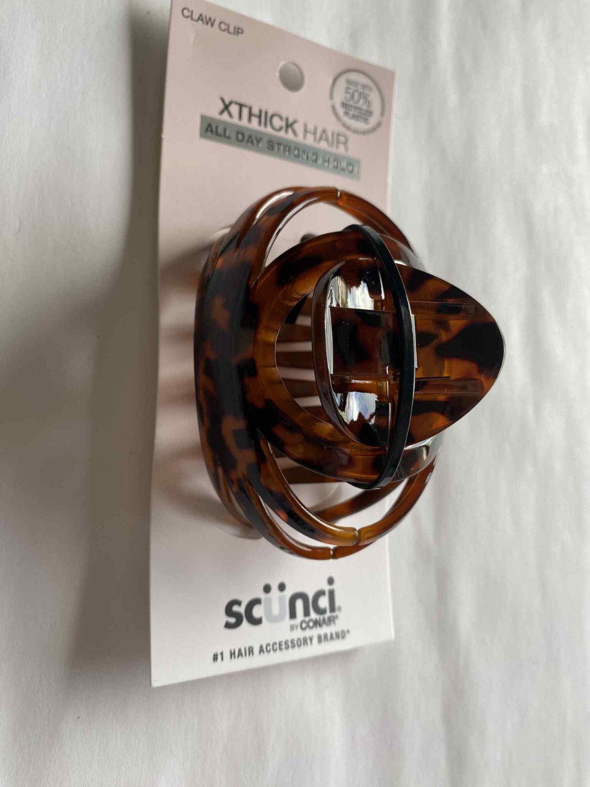 Scunci Claw Clip XThick Hair , All Day Strong Hold ( 1 pc ) Tortoise Jaw 32690